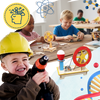 Wooden STEM Construction Kit for Kids Learn by Assembling Ten Models
