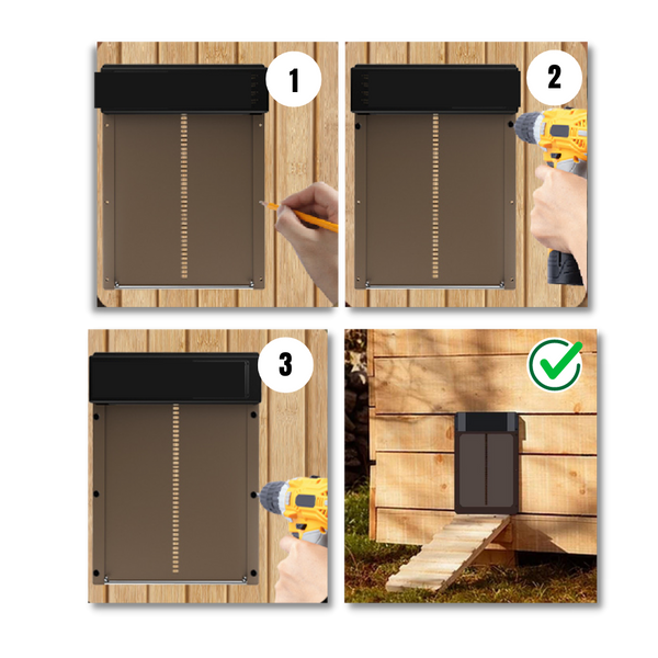 Light Sensor Battery Powered Chicken Coop Door for Safe and Easy Access