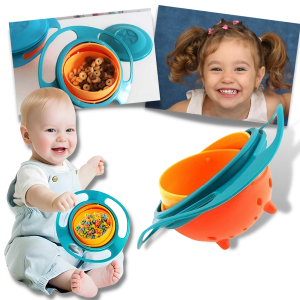 Baby Gyro Feeding Bowl With Spill Proof Design And Easy Cleaning