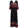 Boho V Neck Maxi Dress With Ethnic Charm And Flowy Silhouette