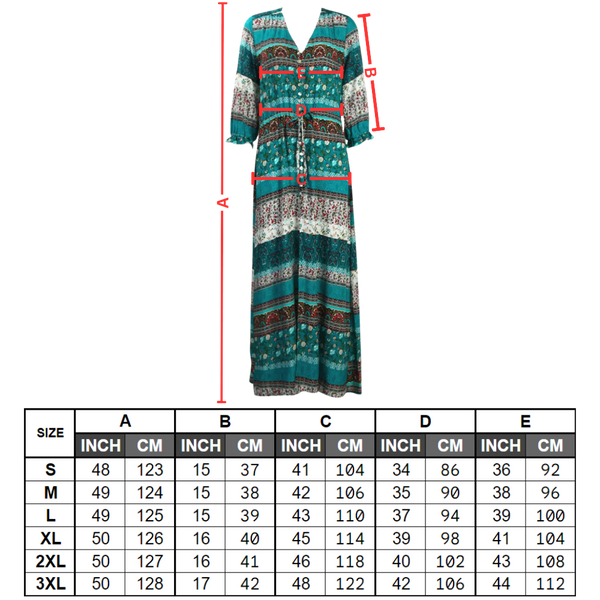 Boho V Neck Maxi Dress With Ethnic Charm And Flowy Silhouette