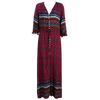 Boho V Neck Maxi Dress With Ethnic Charm And Flowy Silhouette
