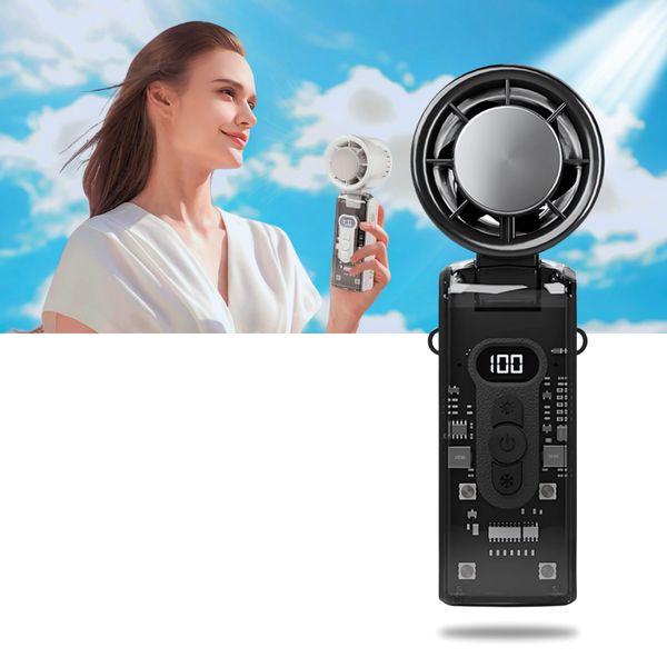 Portable Handheld Fan With Instant Cooling And Foldable 90 Degree Tilt