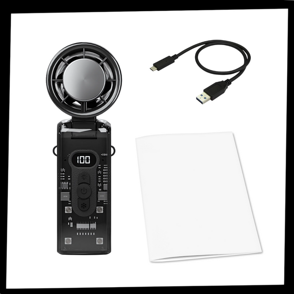 Portable Handheld Fan With Instant Cooling And Foldable 90 Degree Tilt