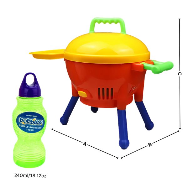 Bubble Barbecue Grilling Toy With Automatic Bubble Blower For Outdoor Play