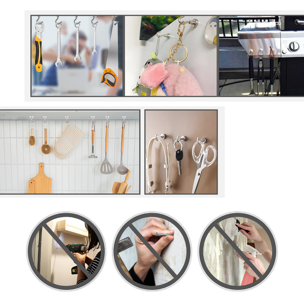 Premium Magnetic Grip Hooks With Forty Pound Holding Power For Home And Travel