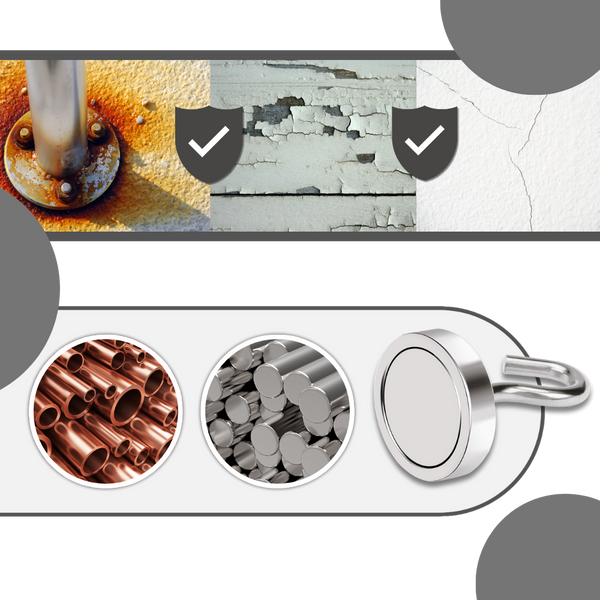 Premium Magnetic Grip Hooks With Forty Pound Holding Power For Home And Travel