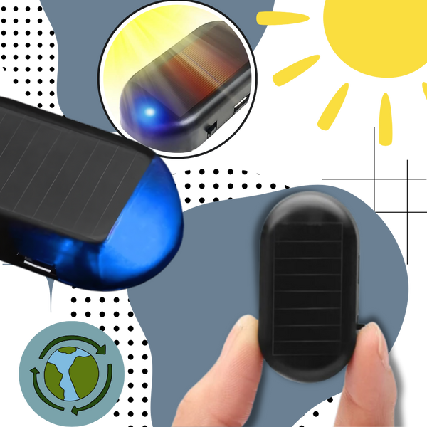 Car Solar Alarm Light With Infrared Sensor For Theft Deterrence