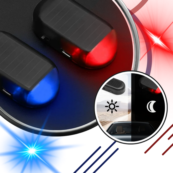 Car Solar Alarm Light With Infrared Sensor For Theft Deterrence