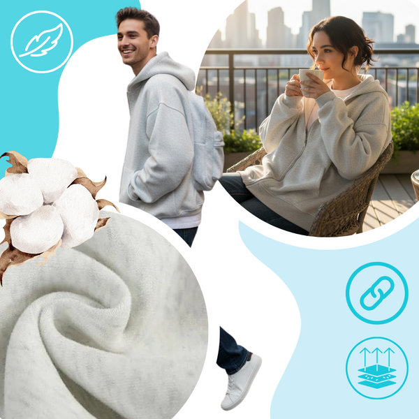 Premium Utility Hoodie With Integrated Backpack Panel For Hands Free Carry