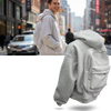 Premium Utility Hoodie With Integrated Backpack Panel For Hands Free Carry
