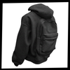 Premium Utility Hoodie With Integrated Backpack Panel For Hands Free Carry