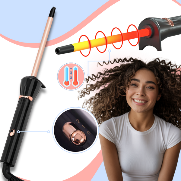 Ceramic Micro Curl Wand For Fast Dual Temp Spiral Curls And Frizz Control