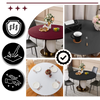 Lux Waterproof Leather Tablecloth With Elastic Fit Wrinkle Free