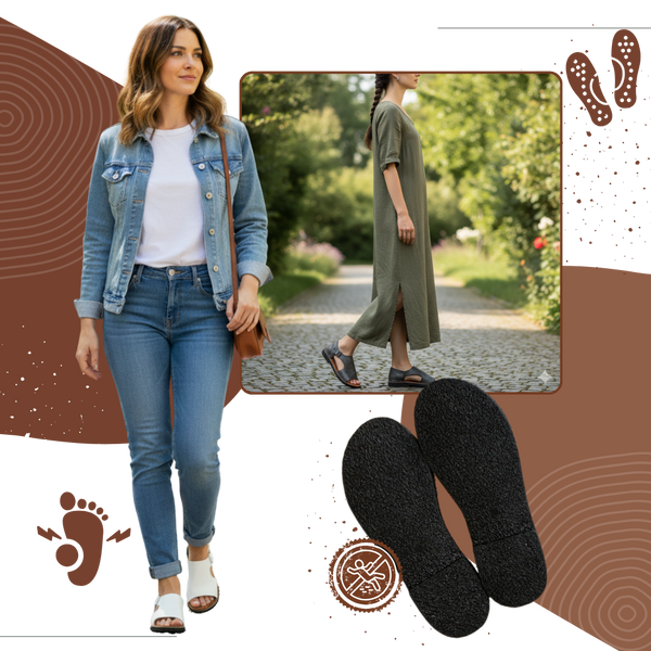 Vegan Leather Orthopedic Sandals With All Day Comfort And Non Slip Sole