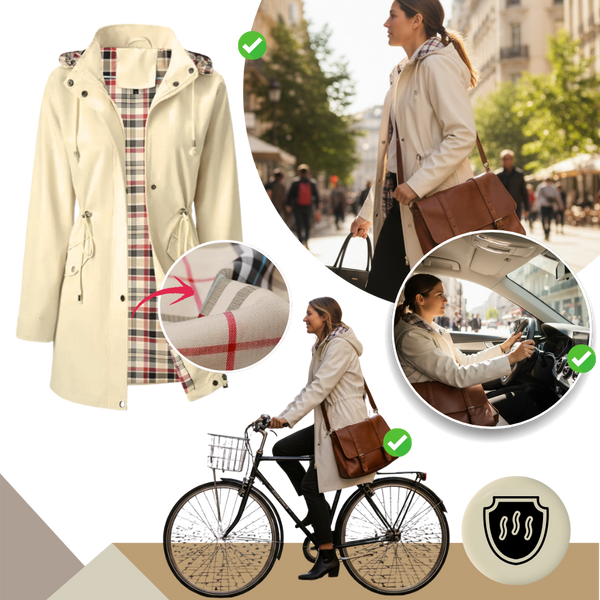 Lightweight Waterproof Trench Coat With Detachable Hood