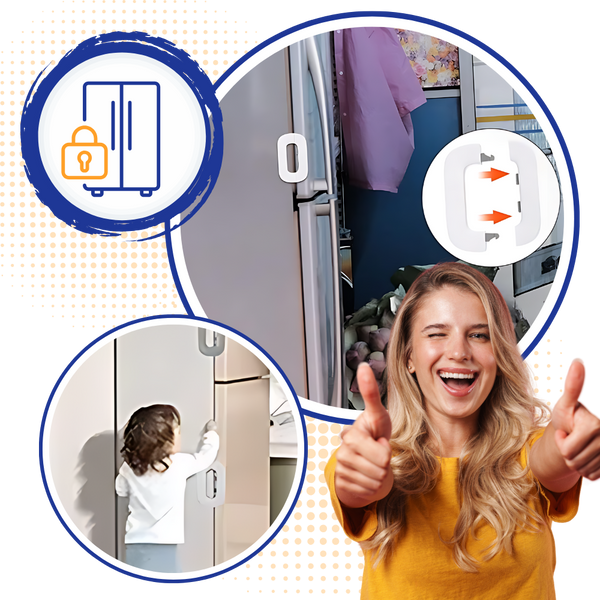 Kid Safe Fridge Door Lock With Easy Setup And Auto Locking
