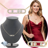 Three Stone Zircon Necklace With Timeless Shine And Free Movement