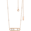 Three Stone Zircon Necklace With Timeless Shine And Free Movement