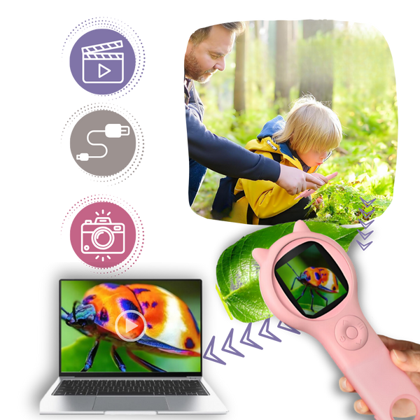 Premium Portable Microscope With 500x Magnification And Built In Camera