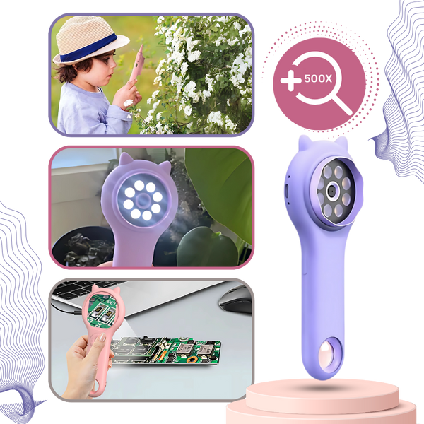 Premium Portable Microscope With 500x Magnification And Built In Camera