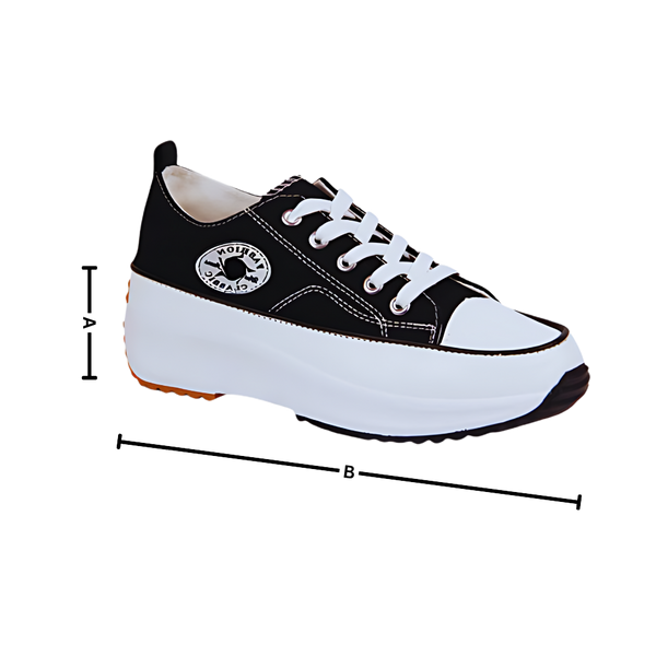 Breathable Canvas Platform Sneaker With Slip Resistant Comfort