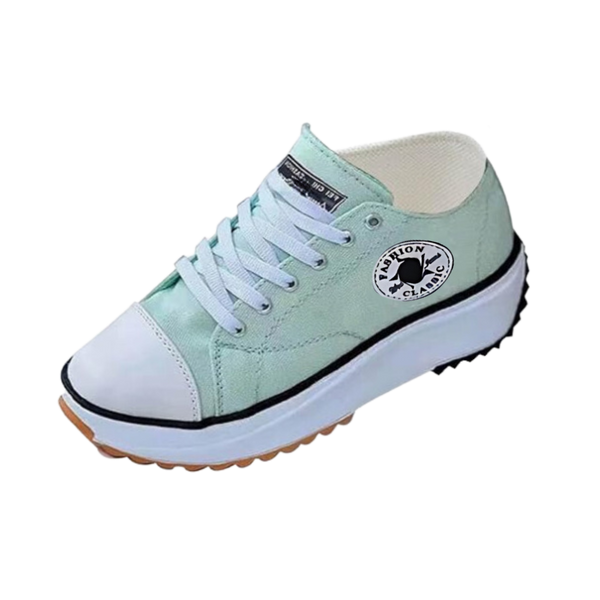 Breathable Canvas Platform Sneaker With Slip Resistant Comfort
