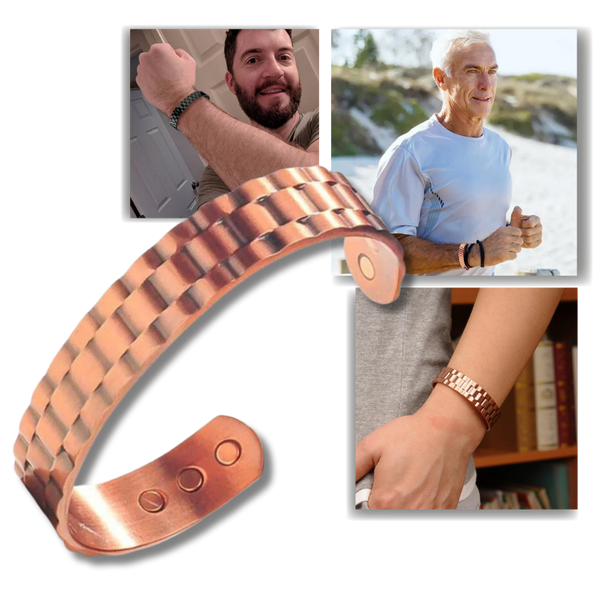 Copper Magnetic Wellness Bracelet Supports Inflammation Relief