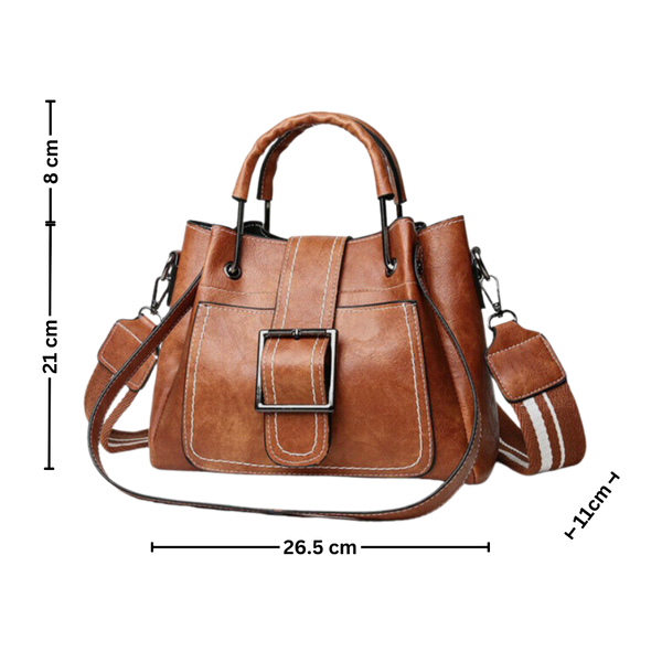 Vintage Crossbody Bag With Wide Strap And Spacious Interior