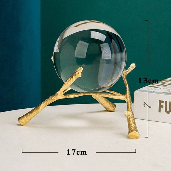 Crystal Ball Globe Premium Glass Decor For Home Office Shelf