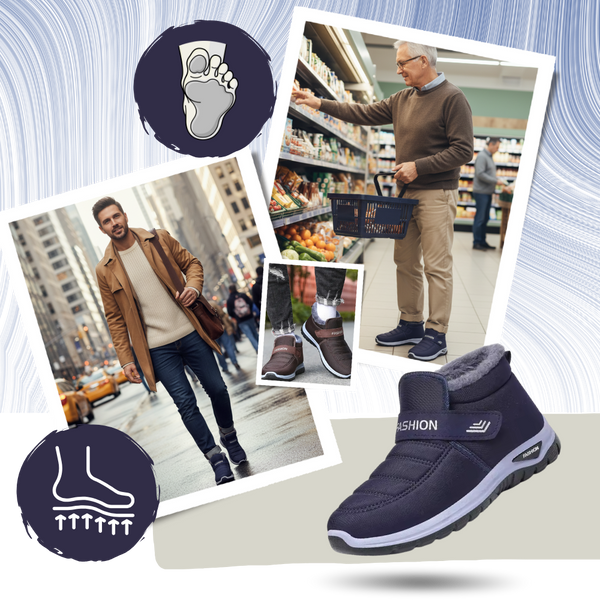 Thermal Cushioned Winter Boots With Non Slip Grip Sole Warm And Dry