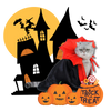 Dracula Halloween Pet Costume With Adjustable Comfort Fit