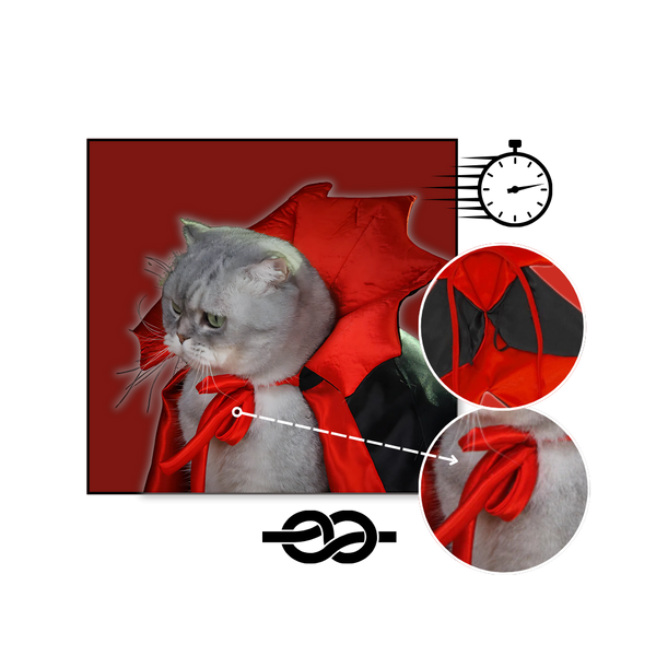 Dracula Halloween Pet Costume With Adjustable Comfort Fit