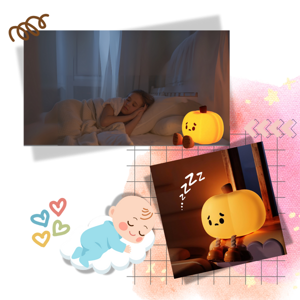 Pumpkin Night Light for Kids With Adjustable Brightness and Soft Glow