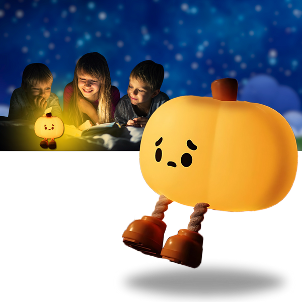 Pumpkin Night Light for Kids With Adjustable Brightness and Soft Glow