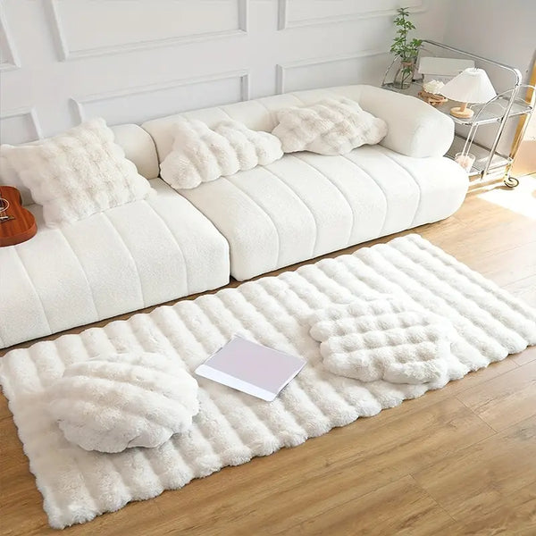 Premium Soft Rabbit Faux Fur Carpet Luxury Plush Floor Rug Home Decor