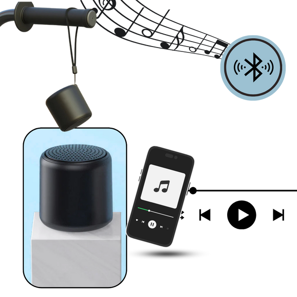 Compact Deep Bass Bluetooth Speaker With All Day Battery