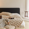 Rabbit Faux Fur Throw Blanket Ultra Plush Cozy Soft Luxury Home Decor