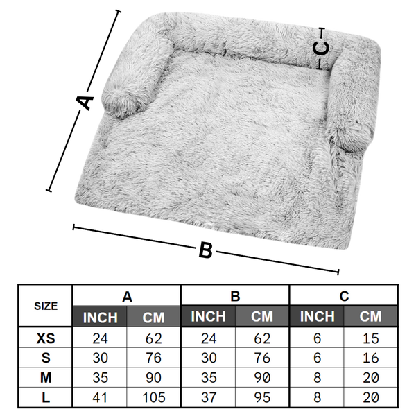 Calming Dog Furniture Protector With Plush Bolsters And Waterproof Liner