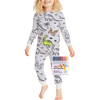 Interactive Colorable Pajama Set For Kids With Reusable Ink Patterns