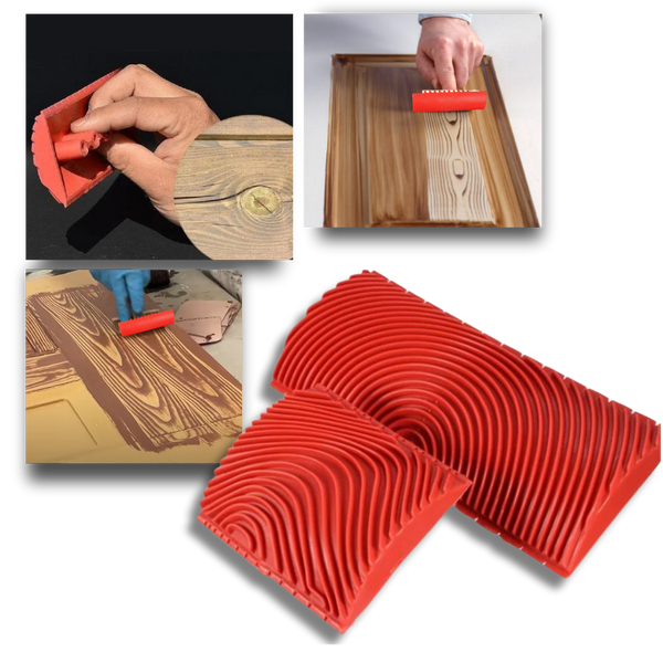 Premium Dual Rubber Wood Grain Tool Delivers Realistic Grain Finishes