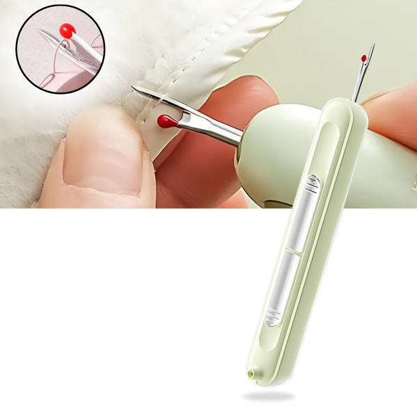 Compact Dual Function Sewing Tool For Precise Threading And Seam Removal