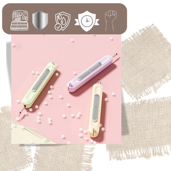 Compact Dual Function Sewing Tool For Precise Threading And Seam Removal