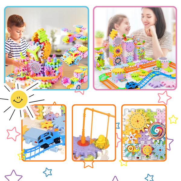 Educational Gear Building Blocks for STEM Skills and Creativity