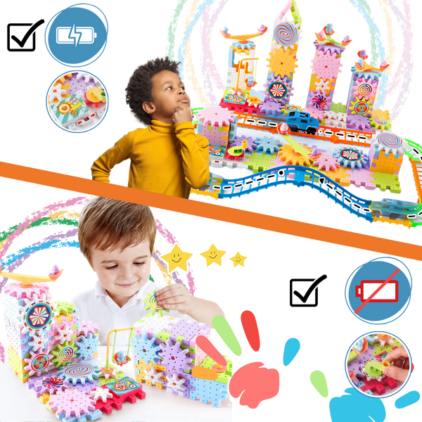 Educational Gear Building Blocks for STEM Skills and Creativity