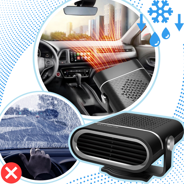 Dual Portable Car Defroster And Heater Fan For All Season Clarity