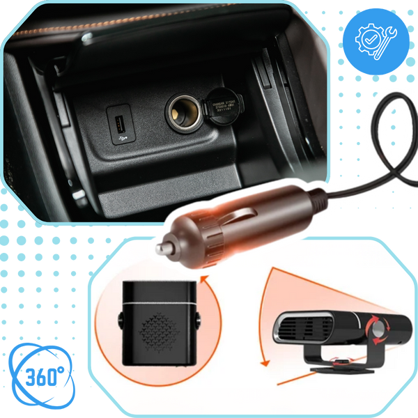 Dual Portable Car Defroster And Heater Fan For All Season Clarity
