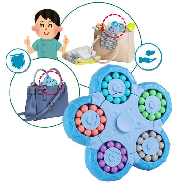 Portable Dual Function Bean Puzzle Fidget Toy for Focus and Stress Relief