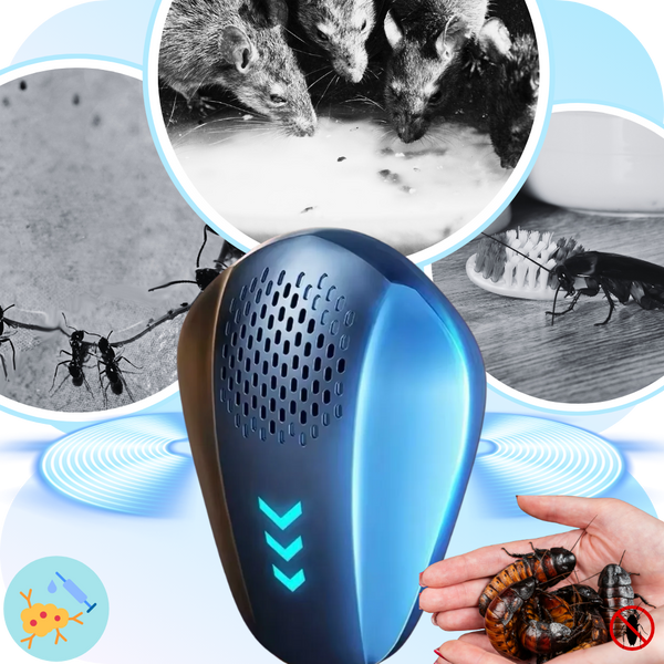 Twin Ultrasonic Pest Deterrent for Silent 360 Rodent and Insect Control
