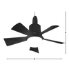 Adjustable E27 Socket Ceiling Fan Light With Remote And Timer